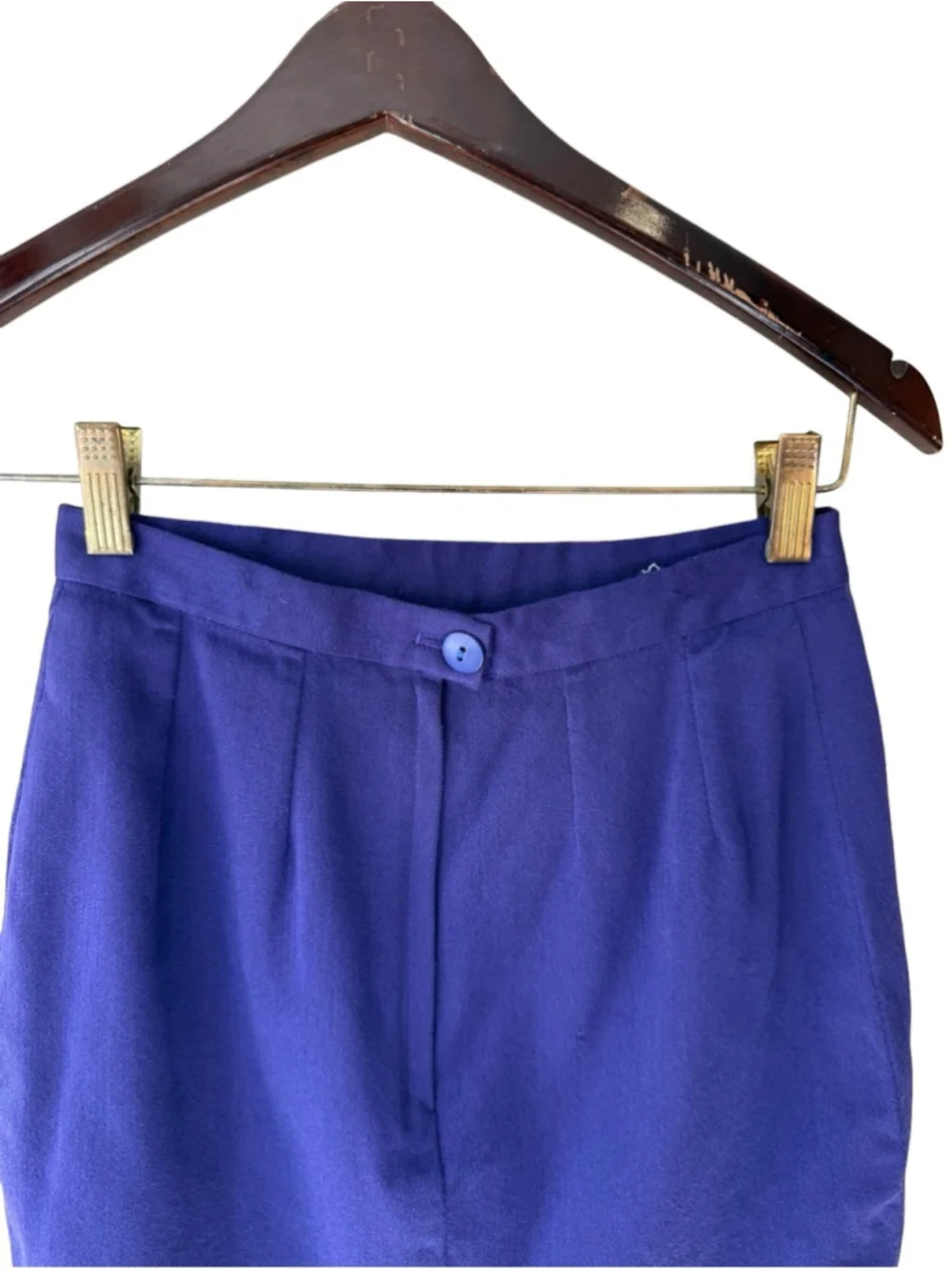 Theoreme Vintage Purple Wool Pencil Skirt Size 36 Quiet Luxury France European